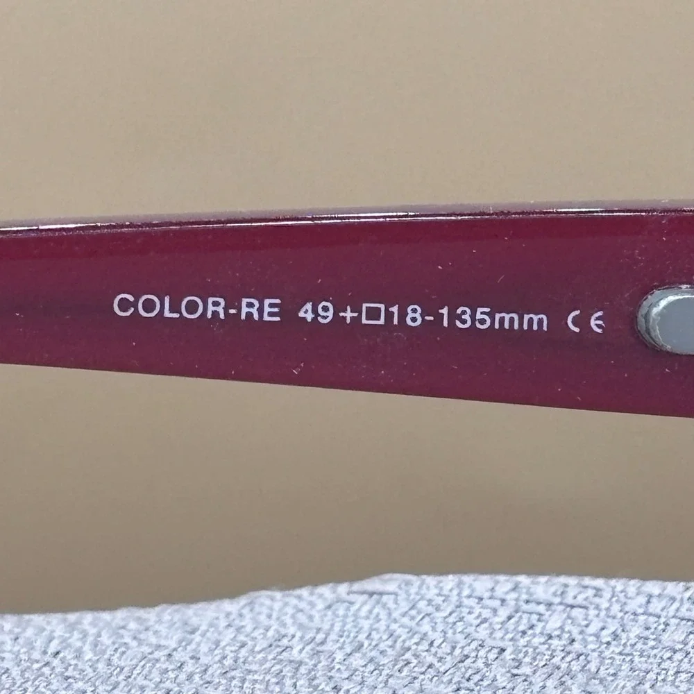 Elle EL18791 Red Purple Semi Rimless Eyeglass Frames 49-18-135 with Case